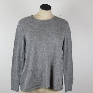 NWT J Jill Cotton Blend Sweater Striped Side SP